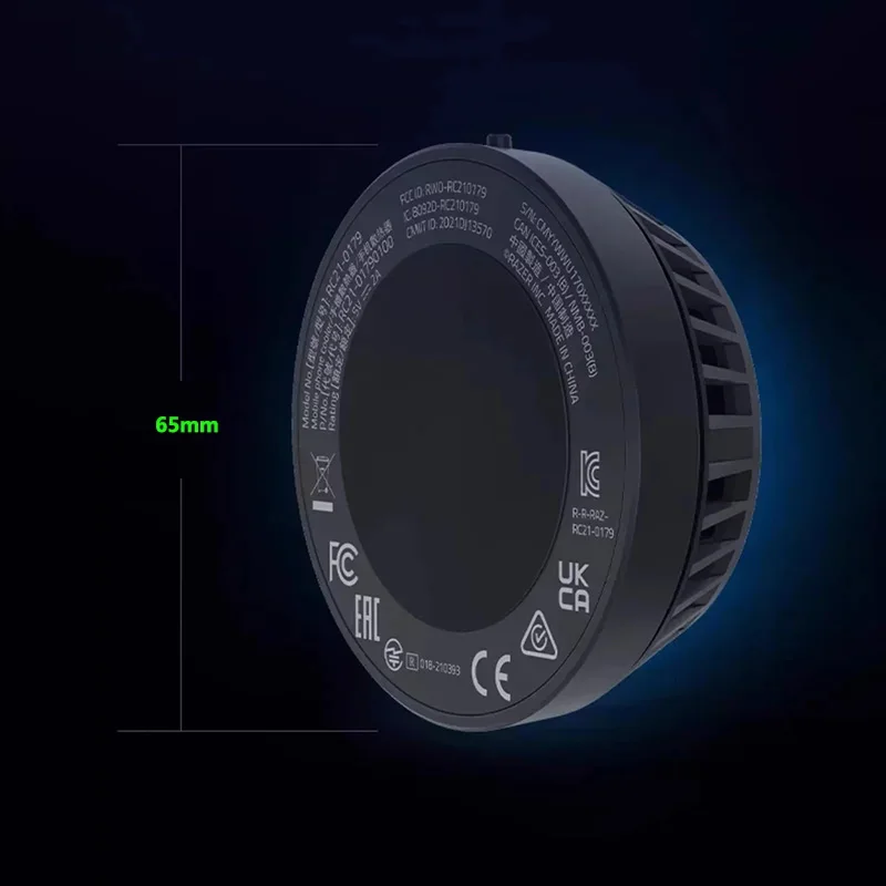 레이저 맥세이프 폰 쿨러, 아이폰 12, 13, 14, 15, 16, 17 스마트폰용, 냉각 기술 탑재 - 12개 RGB LED, 7엽 팬