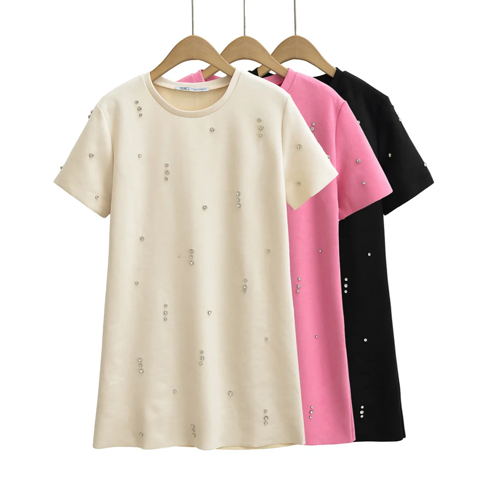 Spring New Women's Fashion, Elegance, Leisure and Versatile Jewelry, Plush Texture Dress