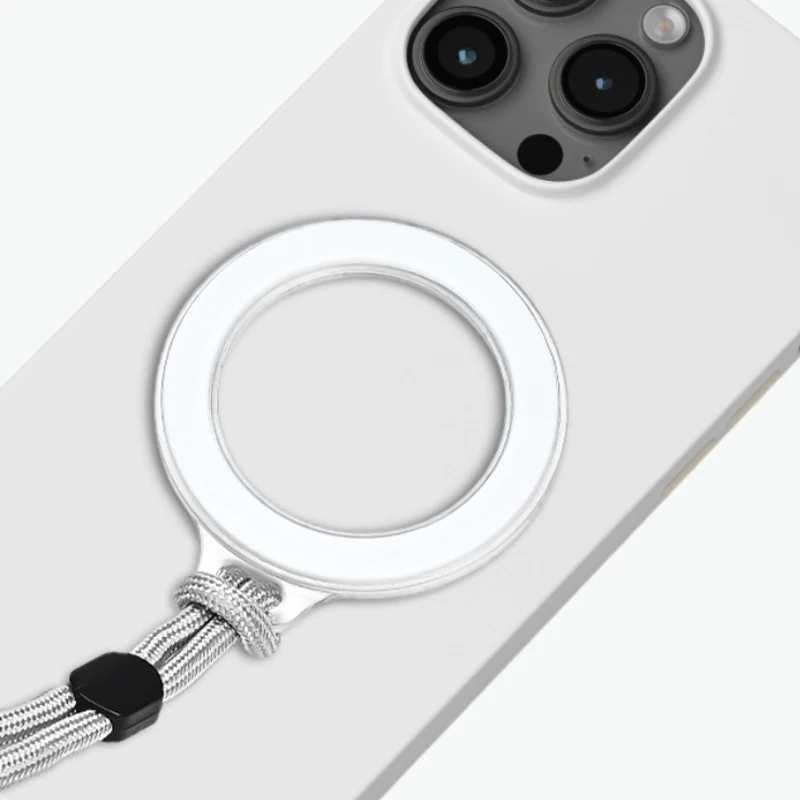Magnetic Ring Holder with Lanyard - 360° Rotation Foldable Phone Grip