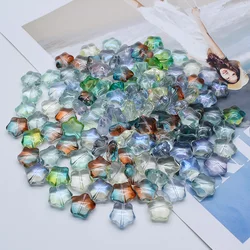 Colorful Five - Pointed Star Glass Beads - Set of 10 (2 - 10pcs)