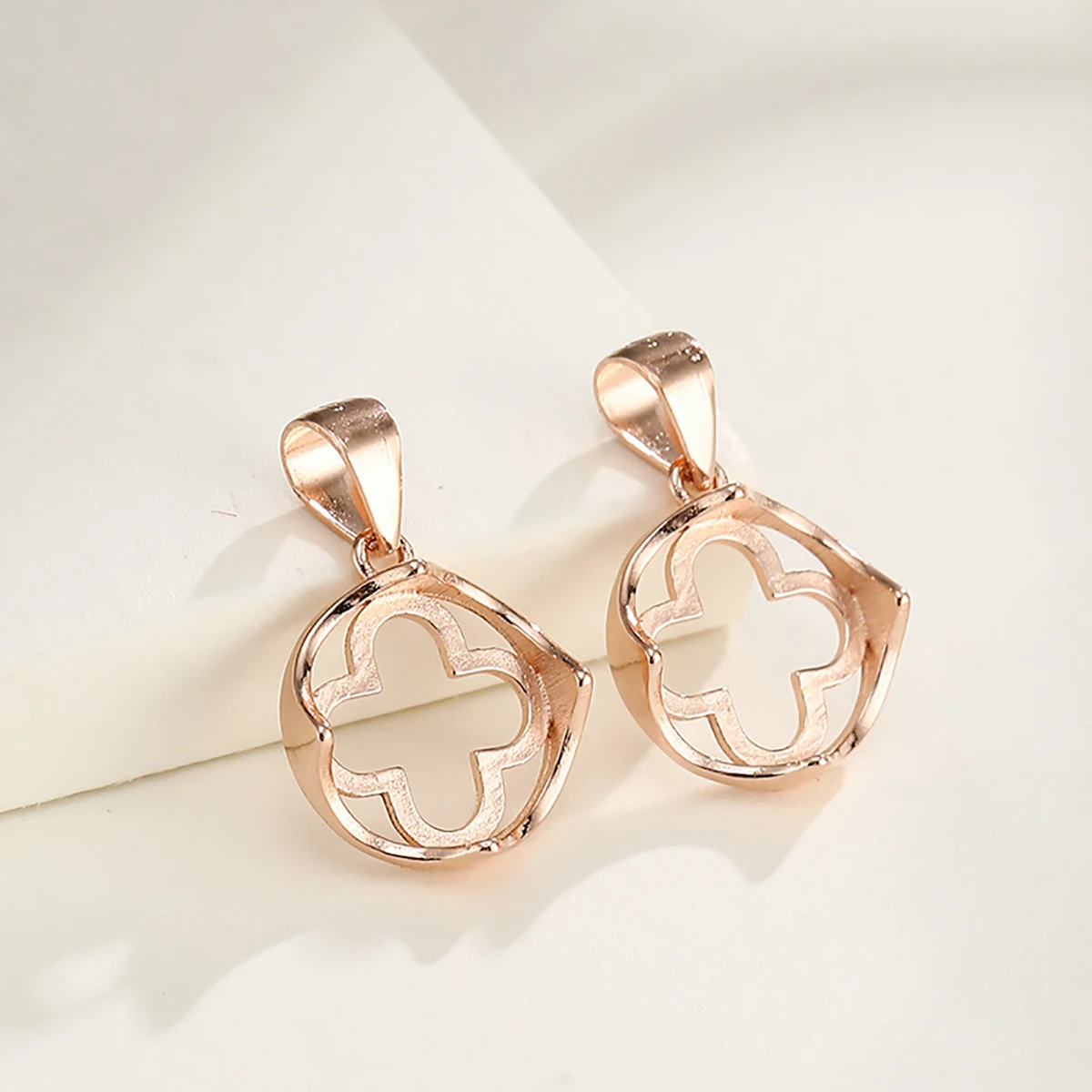 2pcs 10X10mm 925 Sterling Silver Cabochon Base Setting Trays Bezel Blank Pendant Charms DIY Jewelry Making Accessories