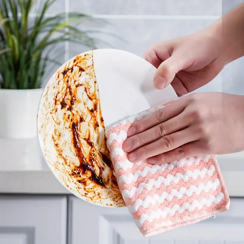 Dishcloths Coral Fleece 10-40 Pack Super Absorbent Kitchen Cleaning Cloths