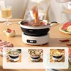 1.2L Folded Electric Cooking Pot Mini Portable Multicooker Travel Rice Cooker Split Type Hot Pot Electric Skillt Fried Pan 220V 4