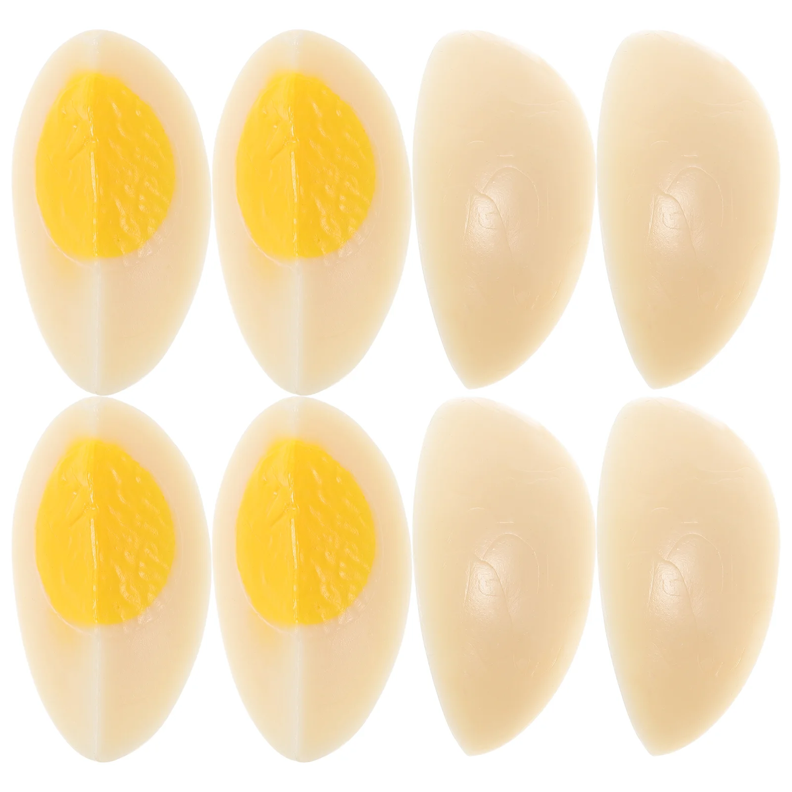 

8 Pcs Simulated Boiled Eggs Faux Food Prop Pvc Realistic Props Fake Student for Kitchen