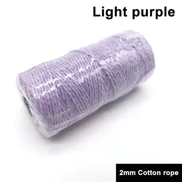100M/Roll 100% Cotton Rope colorful twine Macrame cord string thread DIY Home Textile Wedding Decorative supply 