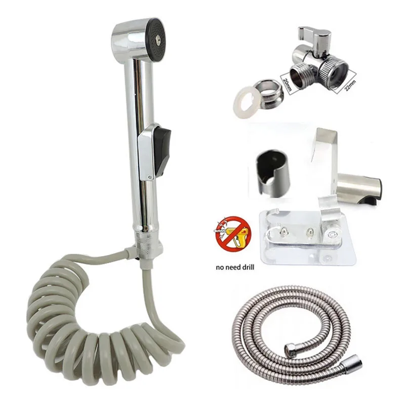 Bathroom Hygienic Shower Toilet Bidet Sprayer ass anal cleaner shower head Hook Holder Water Hose Valve Faucet Accessories c1