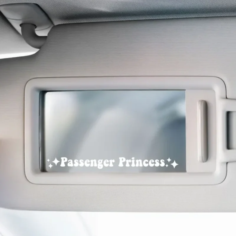 1pc Passenger Princess Car Mirror Decal Car Accessory Window Laptop Sticker Trendy Cute Vinyl Decal For Women Gift For Her