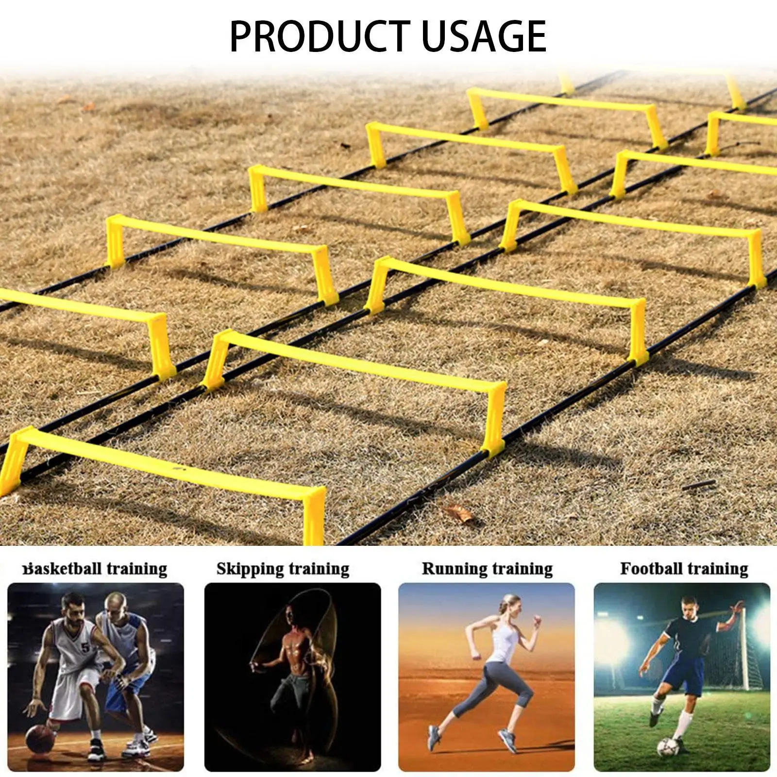 DualPurpose Soccer Training Jump Ladder With Storage Speed Nylon