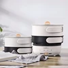 Folding Portable Travel with Small Multifunction Grill Hotpot Cooking and Frying Split Type Electric Hot Pot Mini Multicooker 1