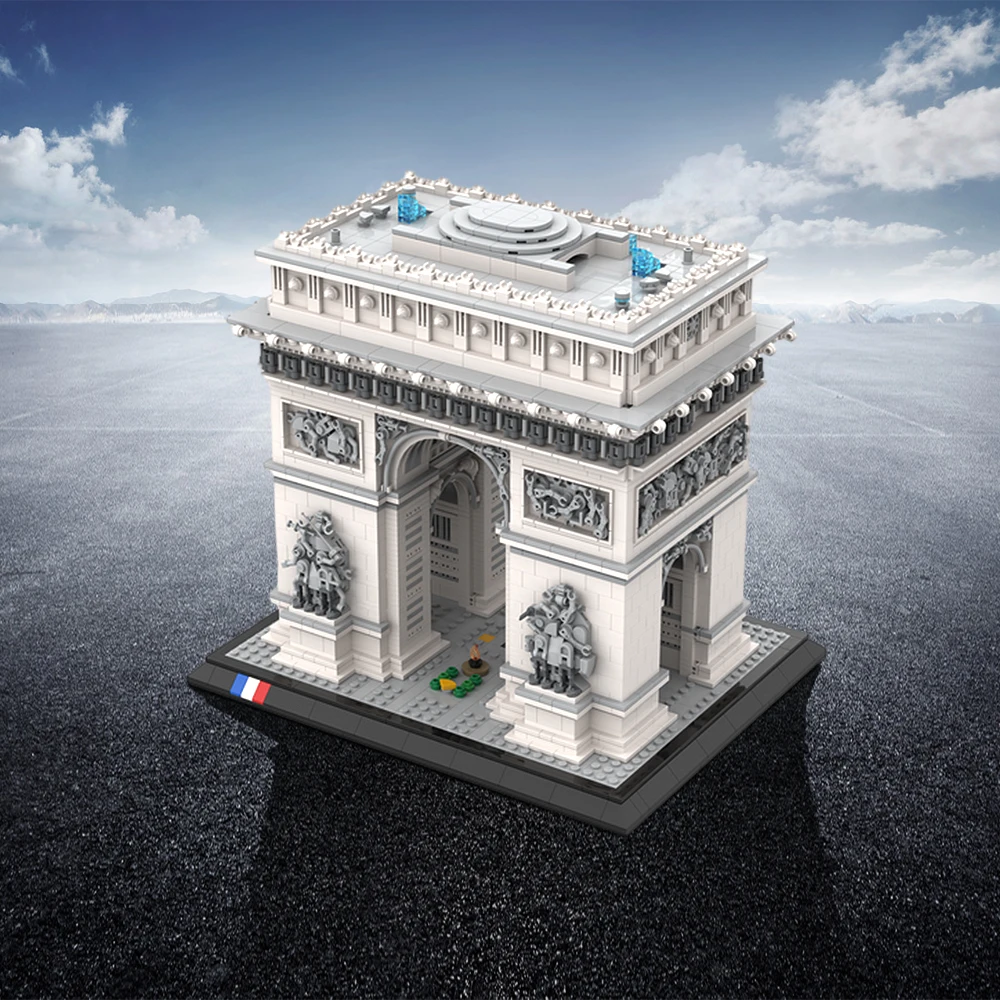 Moc France Arc De Triomphe Building Blocks World Famous Building Arc De Triomphe Model Building Blocks Bambini Adulti Giocattoli Regalo