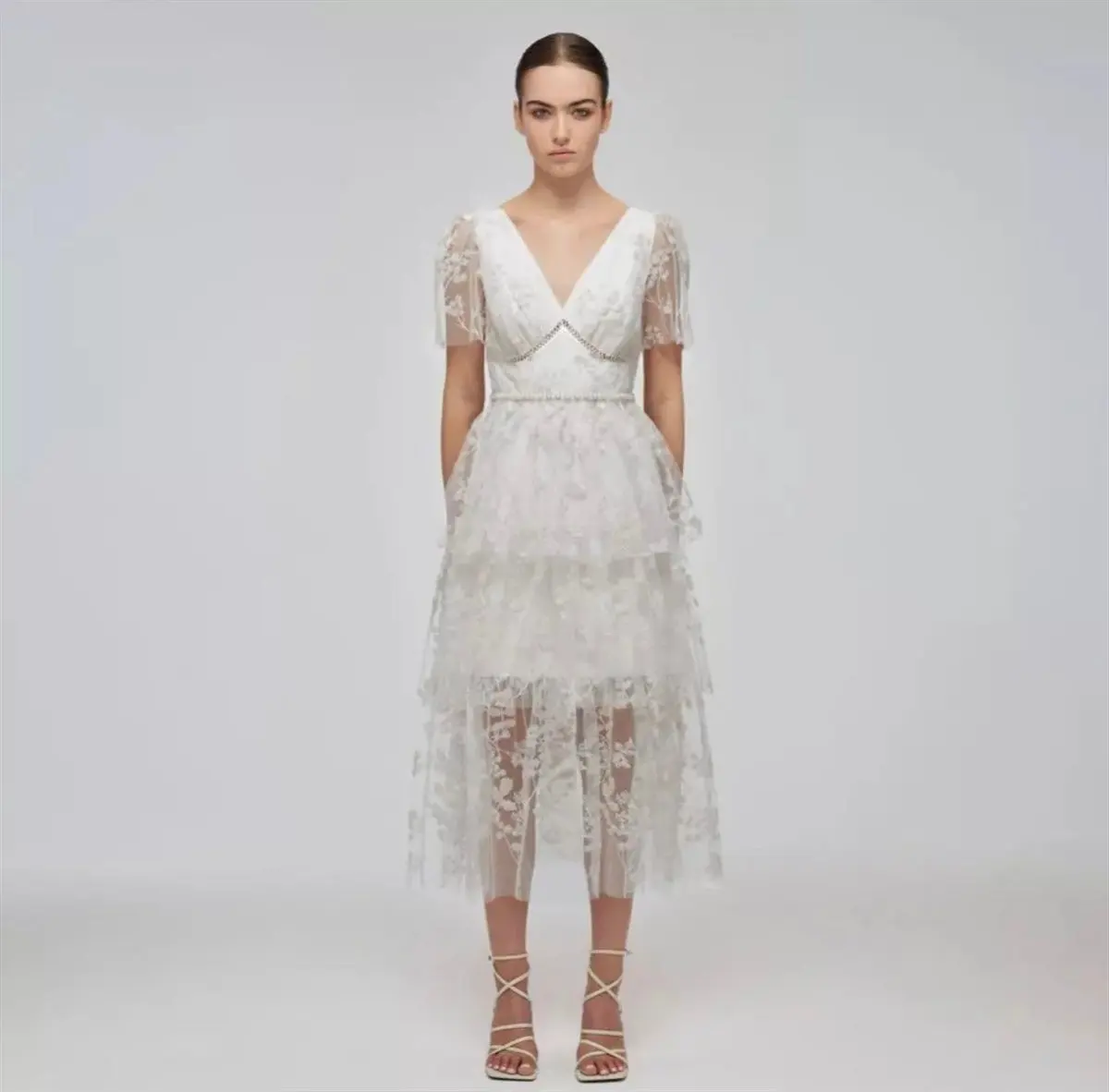 Jaine | Women’s Sleeveless Lace-Detail Spring Evening Dress