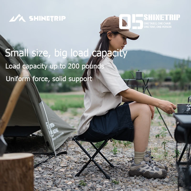 ShineTrip Outdoor 05 Series Mazza stool Ultra Light Folding Storage Aluminum Alloy Portable Folding Stool,Mazza camping stool