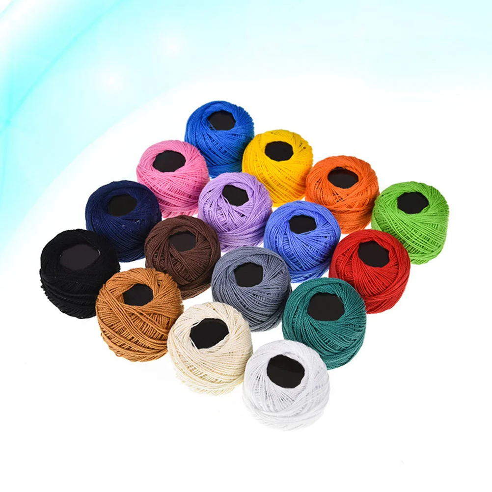 

16 cotton thread Rolls Cross Stitch Thread Embroidery Rainbow Color Sewing Thread Friendship Bracelets String Manual DIY Crafts