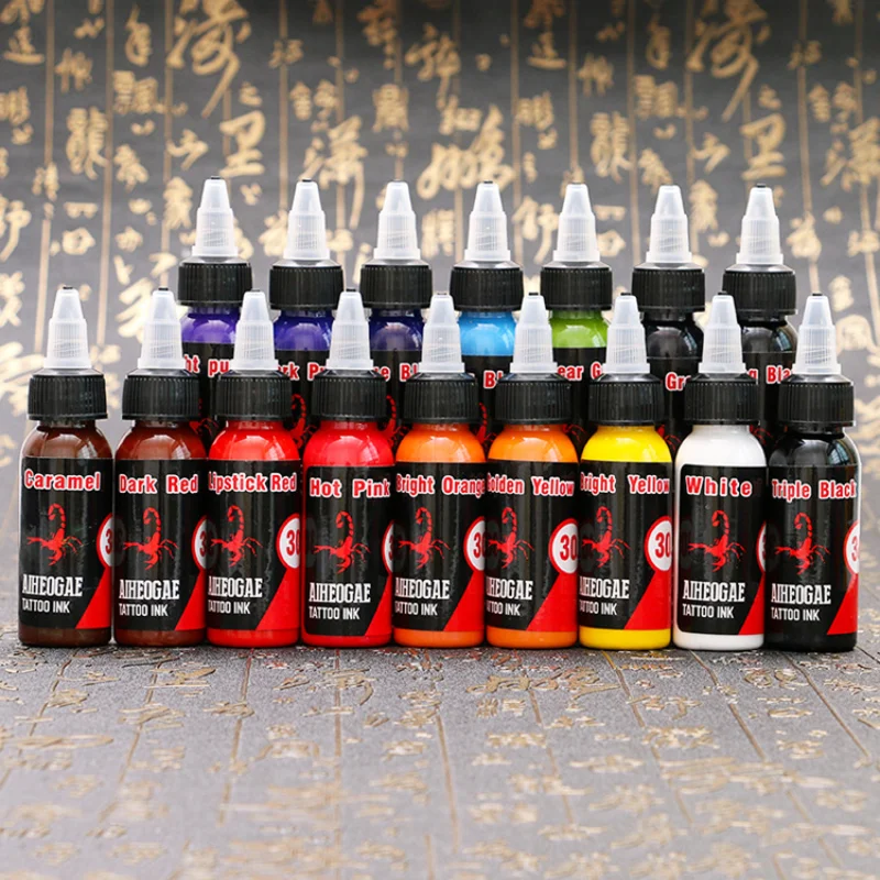 Tattooing Equipment Black and Red Tattoo Practice Color Material 30ml Small Tattoo Color Pigment Ink