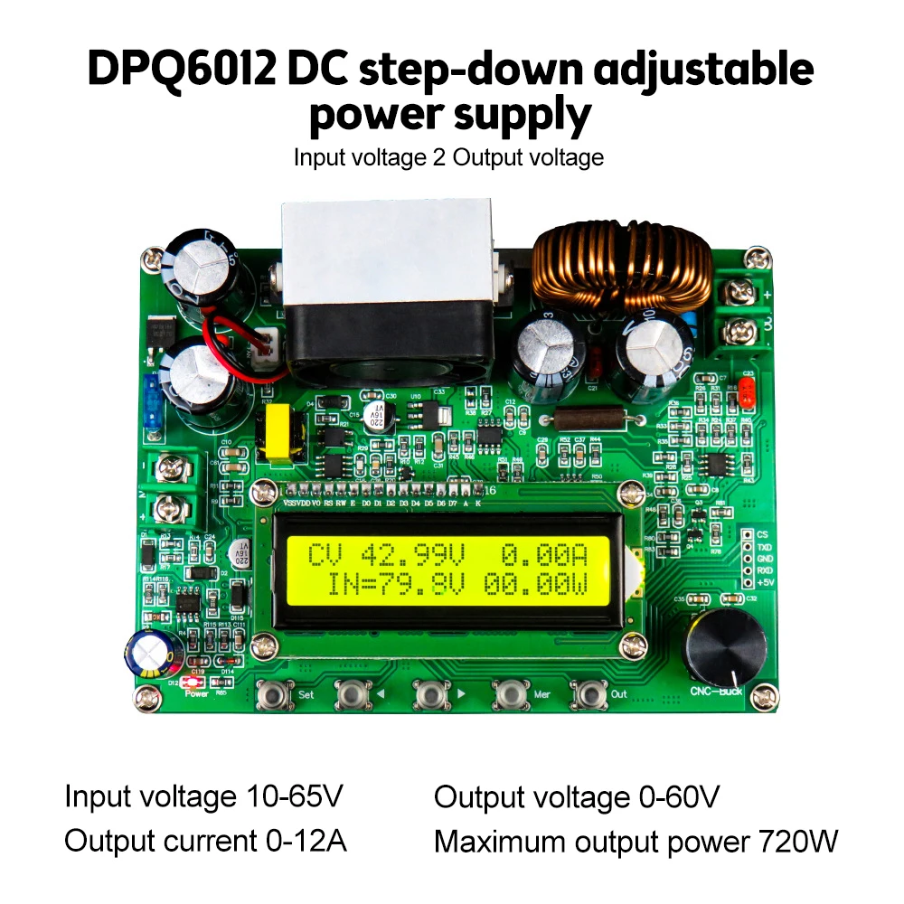 Cnc Conversor Buck Ajustável Dc10v- 100v para Dc0-90v Regulador de Tensão Placa de Transformador Step Down Módulo de Fonte de Alimentação cv cc