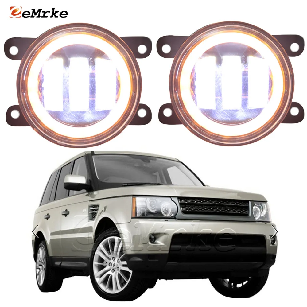 NJSBYL LED Fog DRL Lights for Range-Rover L322/Sport L320 2010-2012,  Land-Rover LR2/LR4 2010-2016 White LED Daytime Running Driving Spot Fog  Lamps