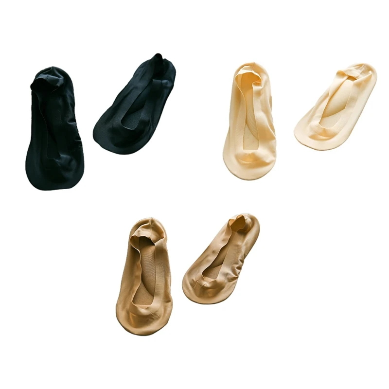 

3 Pair Women Invisible Low Cut No Show Socks Arch Support 3D Padded Sponge Liner