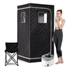 Full Body Home Steam Sauna Set 4L Large Steam Pot One Person Sauna Spa with Time Temperature Remote Control Detox Therapy 1