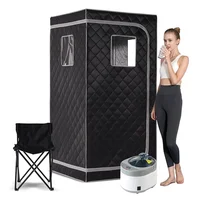 Full Body Home Steam Sauna Set 4L Large Steam Pot One Person Sauna Spa with Time Temperature Remote Control Detox Therapy 1