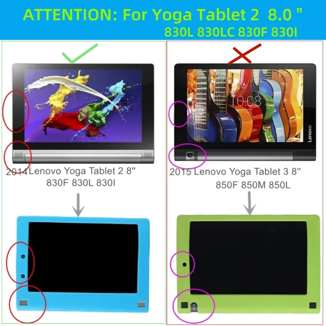 Silicon Case for Lenovo Yoga Tablet 2 8.0'' 2014 Case Soft