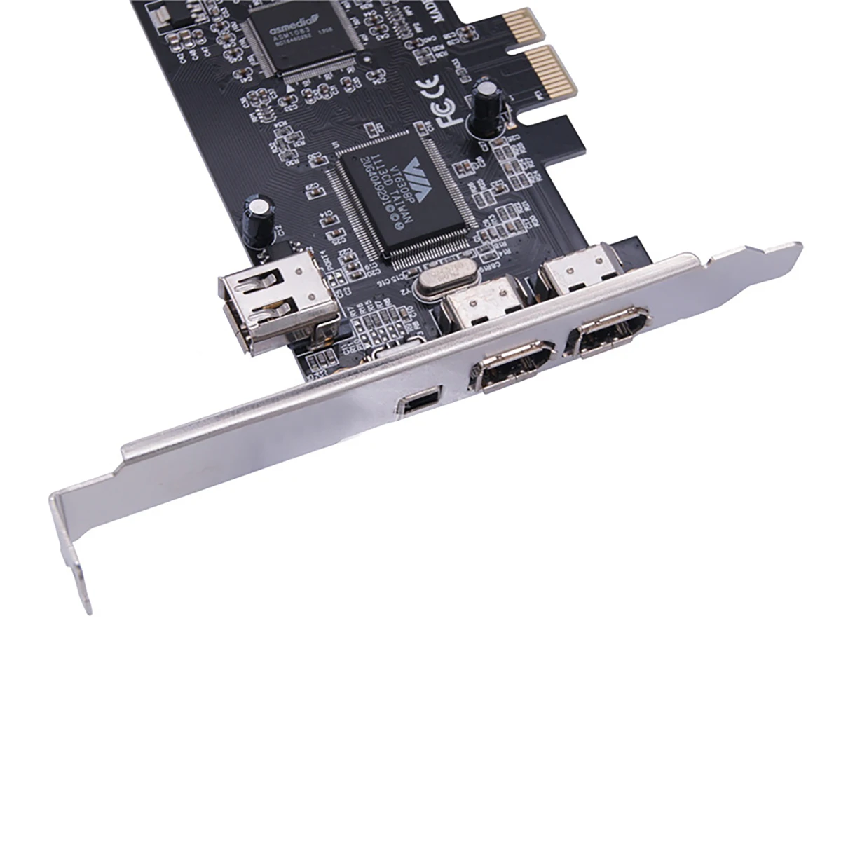 PCI-e 1X to External IEEE 1394 4 Ports (3 x 6Pin + 1 x 4Pin ) Firewire Card Adapter 1394A PCIe With 6Pin to 4Pin IEEE 1394 Cable — view 6