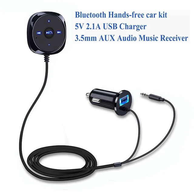 Bluetooth Receiver BT to Aux Adapter Car Audio Kit with 3.5mm Dongle USB  Charger