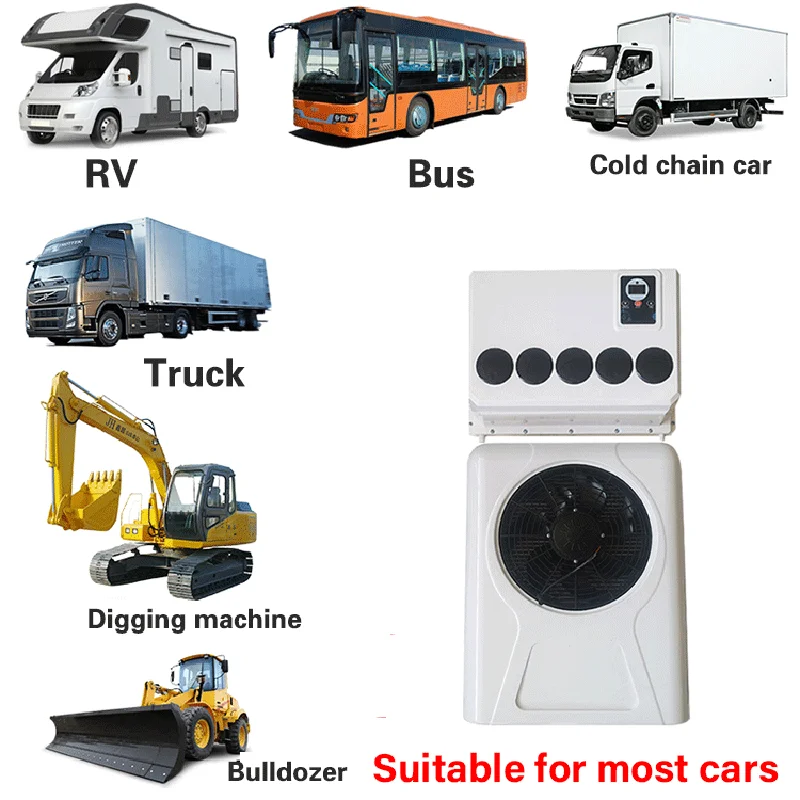 

Aspligo 12V Electric Truck Air Conditioning Split Air Conditioner 24v For Tractors Van Mowers Balers Harvesters Farm Machinery