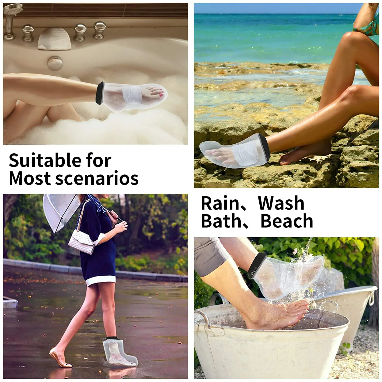 Waterproof Cast Cover Leg for Adult Ankle Shower Bath Watertight Foot Protector Wounds for Swimming Bath Accessories 6