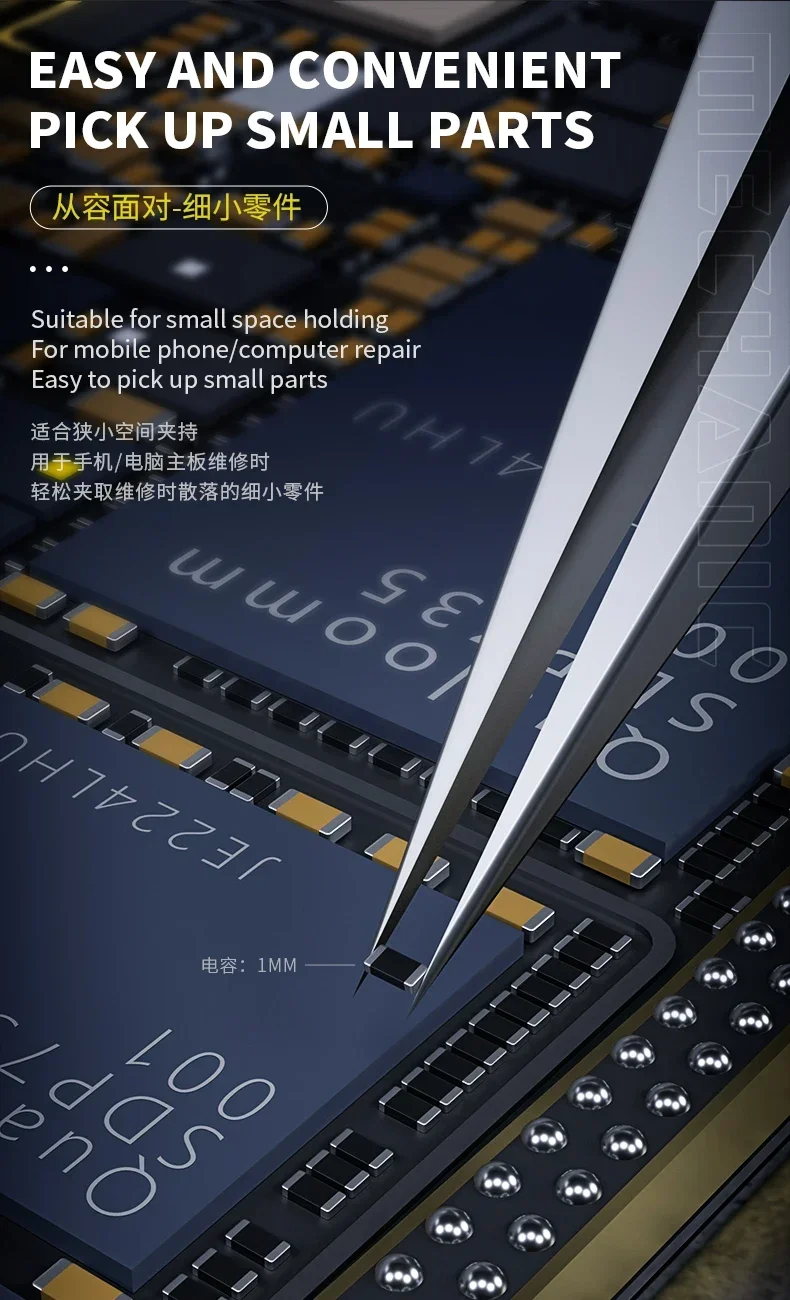 KA-11 Special Pointed Micrometer Tweezers Non-magnetic Anti-adsorption