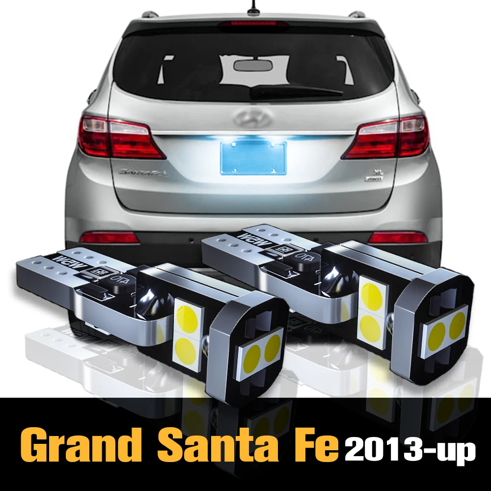 

2pcs Canbus LED License Plate Light Lamp Accessories For Hyundai Grand Santa Fe 2013 2014 2015