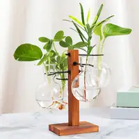 Plant Hangers with Vases Hydroponic Flower Holder Glass Vase Terrarium Kit for Indoor Plants Propagation Station for House 1
