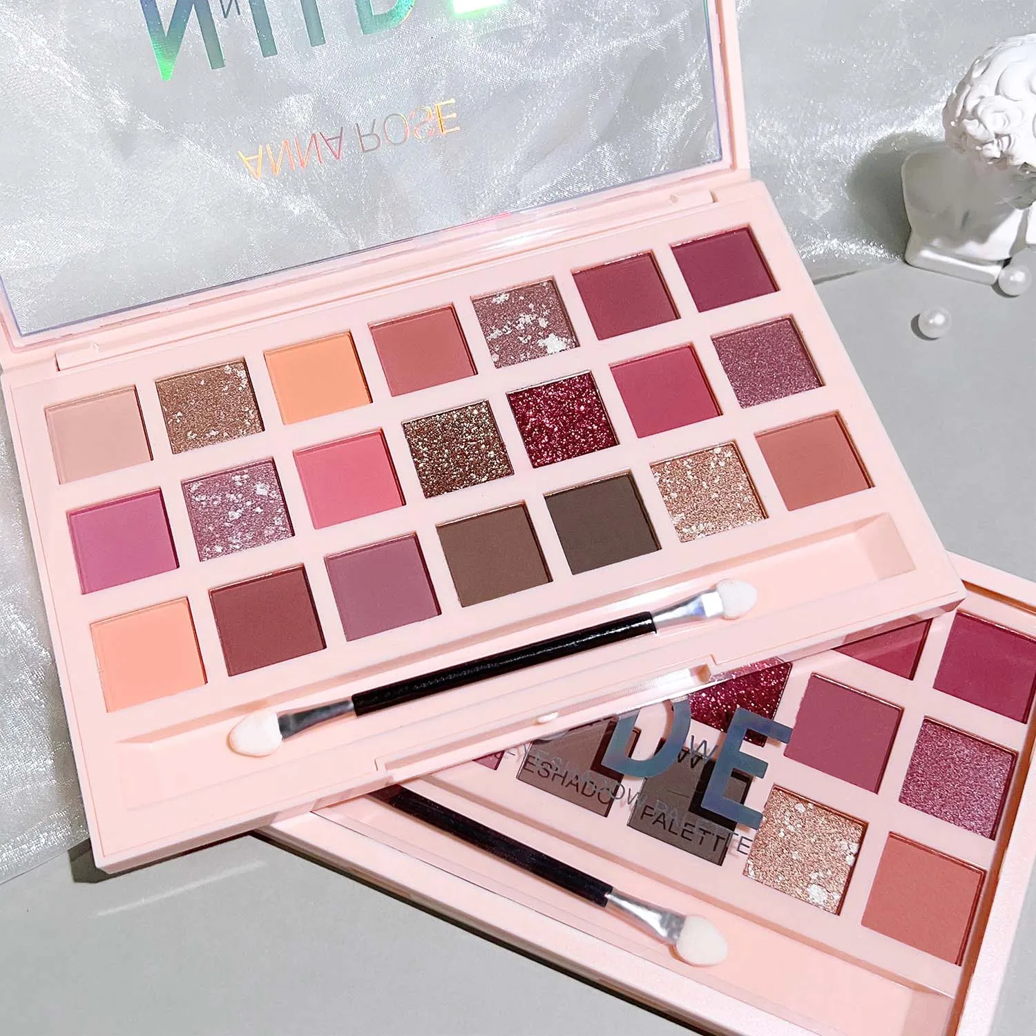 21-color Eyeshadow Palette, Matte And Shimmering Glitter Multicolor Nude Red Brown Tone Eyeshadow, Waterproof And Sweat-proof Da 3