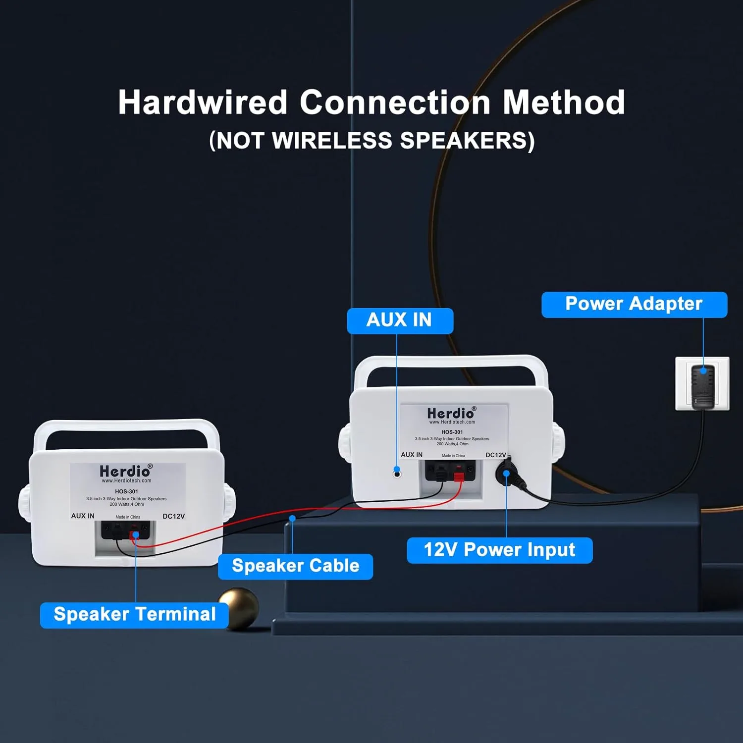 هيرديو 3.5 بوصة 200 وات مكبرات صوت بخاصية البلوتوث...