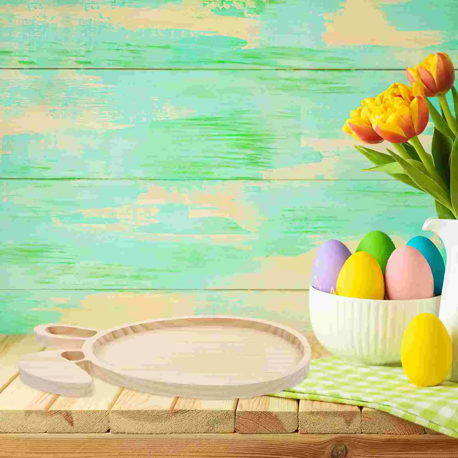 Plate Rabbit Ears Egg Tray Easter Food Three-dimensional Bunny Shape Plates Child 3