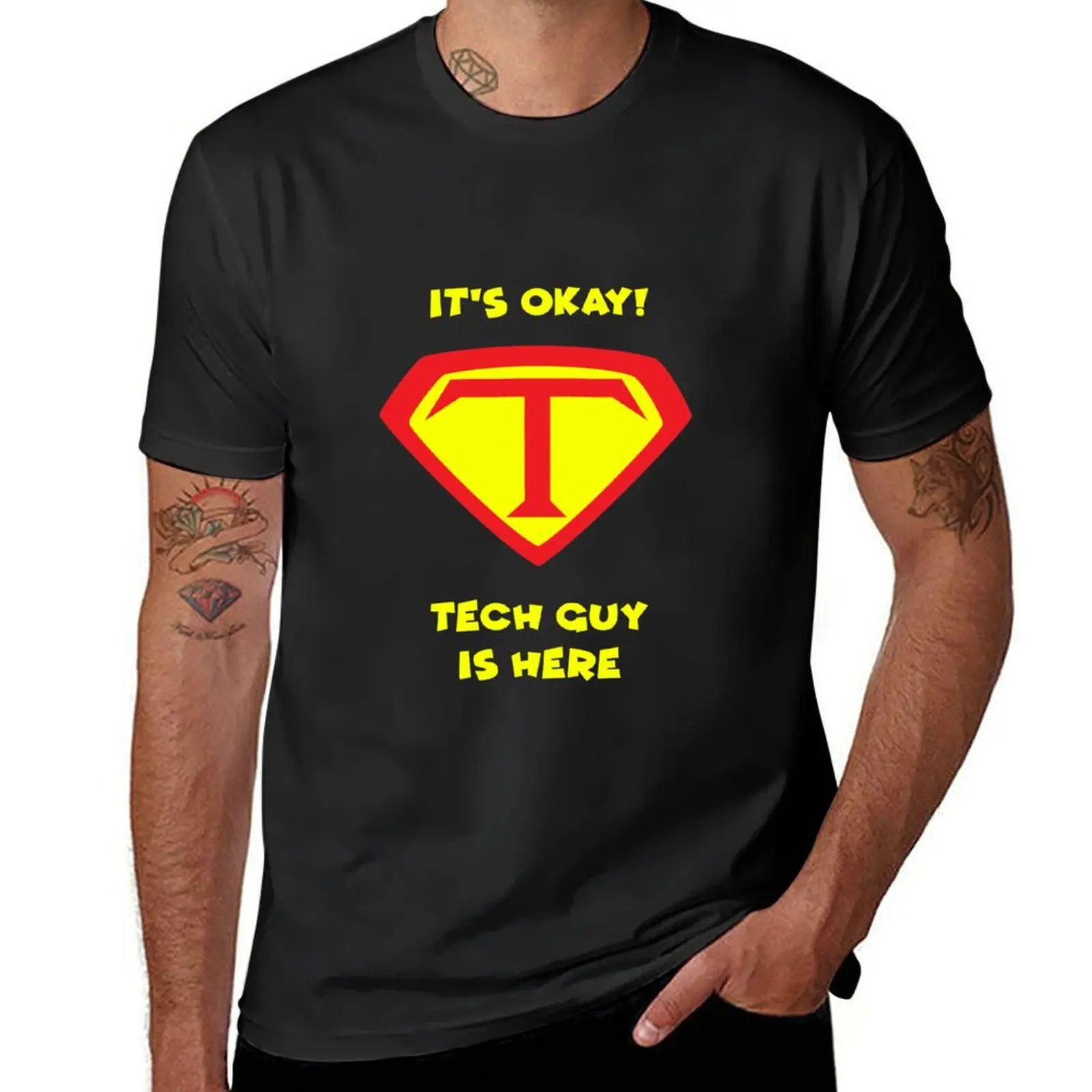 

New Tech Support Guy Is Here Computer Specialist T-Shirt custom t shirt plus size t shirts tops oversized t shirts for men