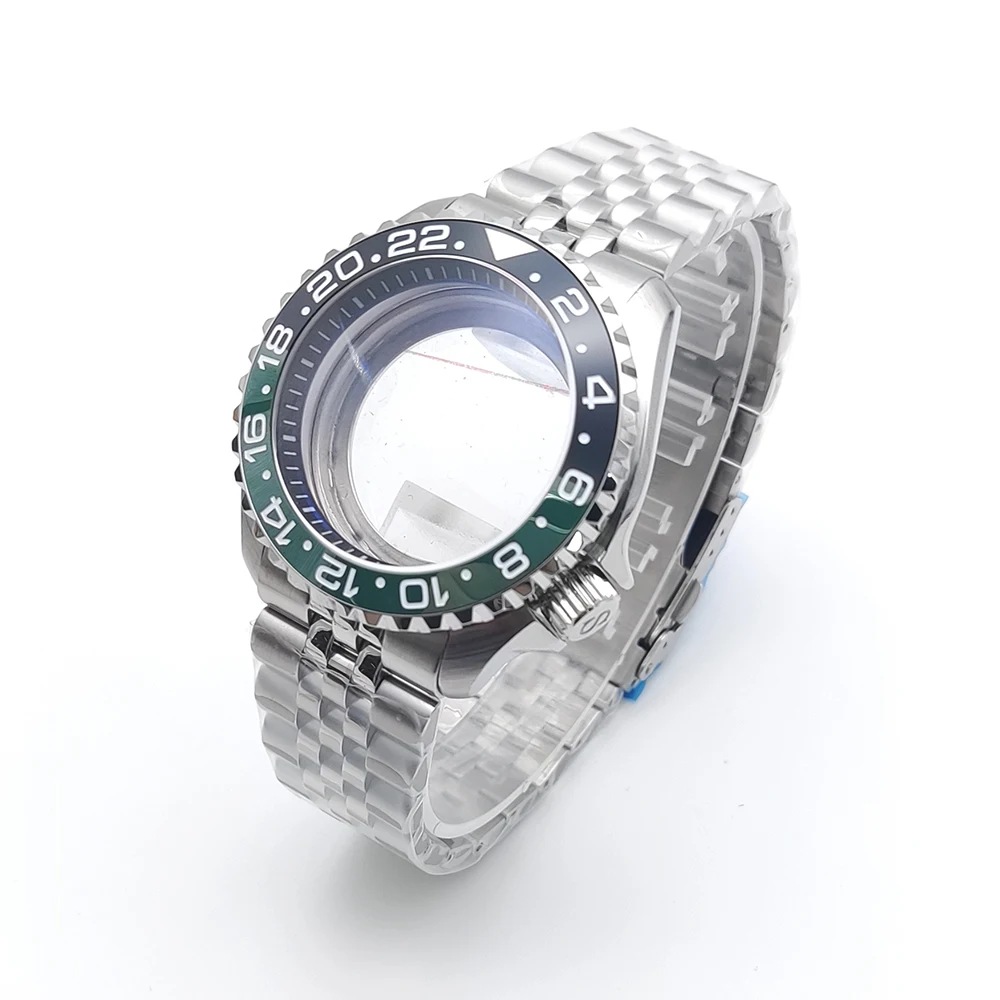 Vibrant 42mm Watch Case with Sloping Bezel