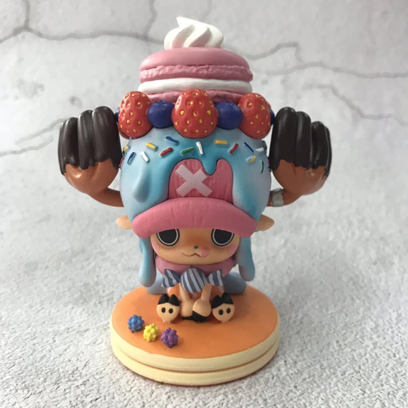 Figurine de dessin animé en Pvc de 11cm, une pièce, Tony, Tony, Chopper, gâteau aux bonbons, Kawaii, modèle de collection, jouets pour enfants, cadeau d'anniversaire