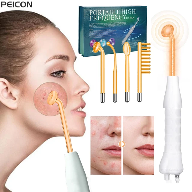 Electrotherapy Wand High Frequency Electrode Wand Neon Argon Electrode Glass Tube Wand Skin Tightening Remove Wrinkle Acne Spots