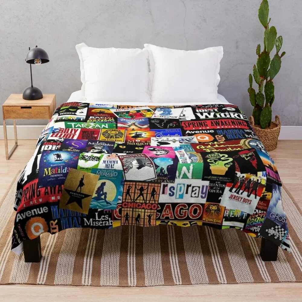music collage newest Throw Blanket Personalized Gift Hairy Winter beds Blankets