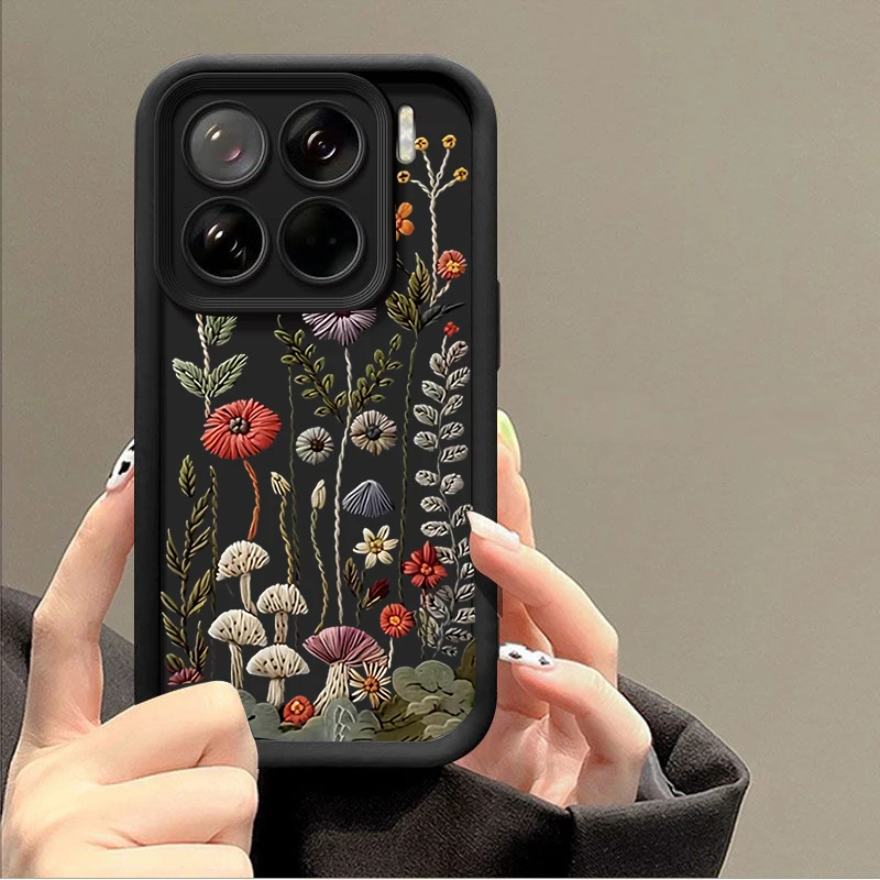 Elegant Embossed Floral Painted Phone Case