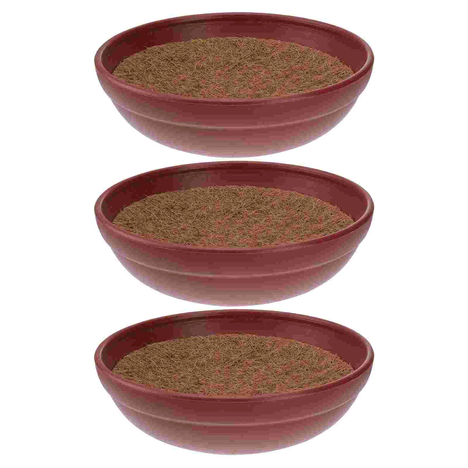 

3 Sets Where Pigeon Coop Natural Palm Pads Pet Supplies Bird Nest Egg Bowl Nests