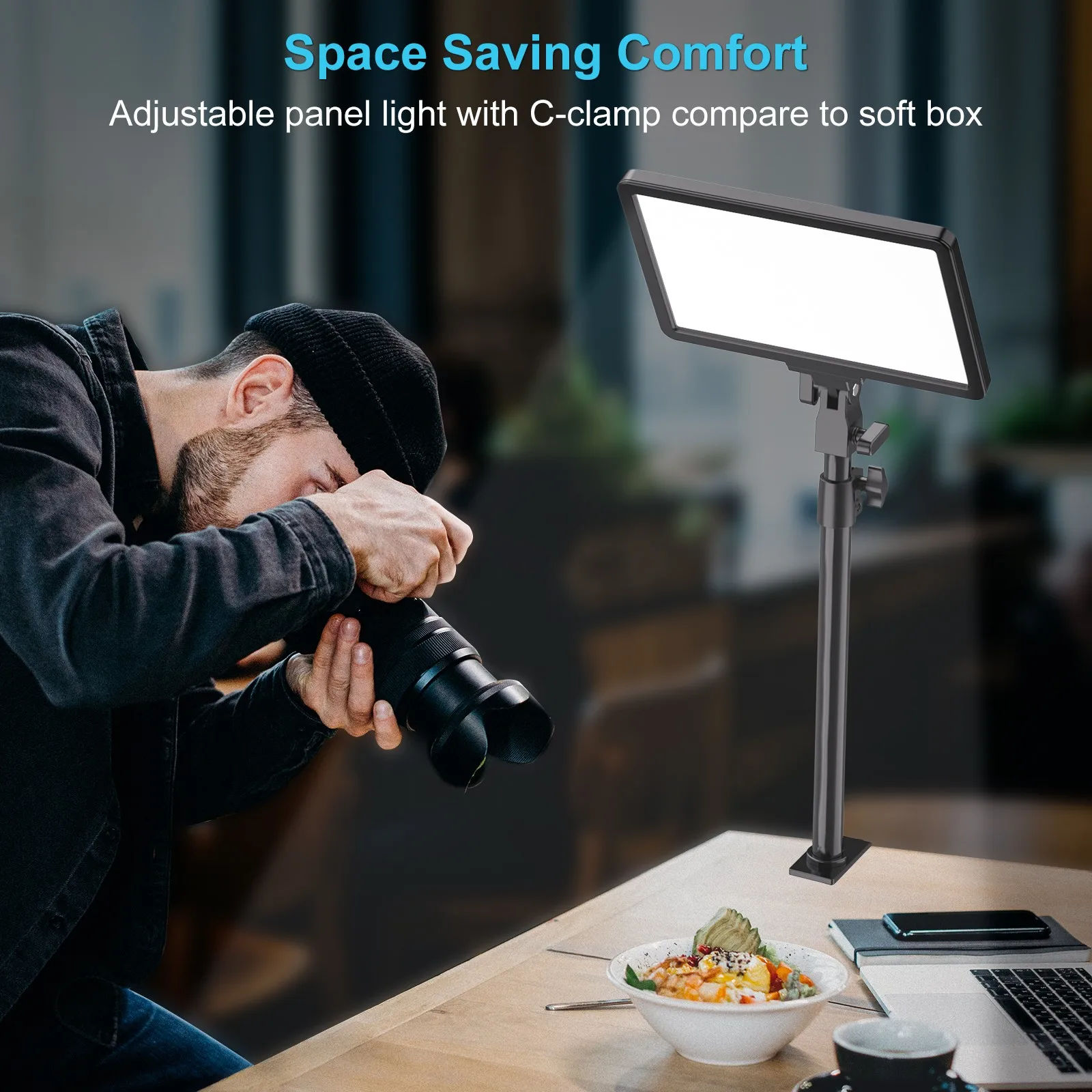 Sokani P25 Dimmable LED Video Light Panel Fill Lamp For E-sports Live Stream Photo Studio Video Calls Zoom Meetings Lamp 5
