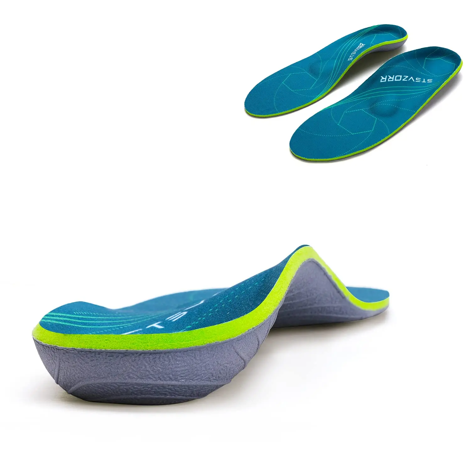 2 pairs insoles Plantar Fasciitis Relief Insole Heavy Duty High Arch Supports Orthotics Men Wome Orthopedic Flat Feet Pads Heel