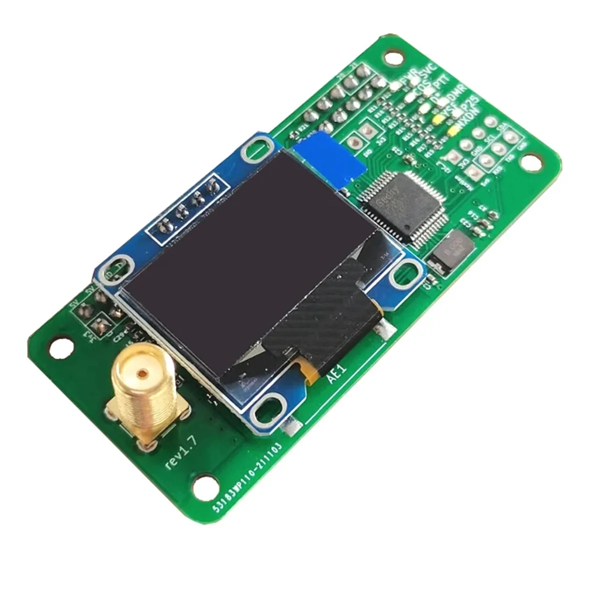 Version 1.7 MMDVM Simplex Hotspot UHF VHF Antenna +OLED+Case for Raspberry Pi Hotspot