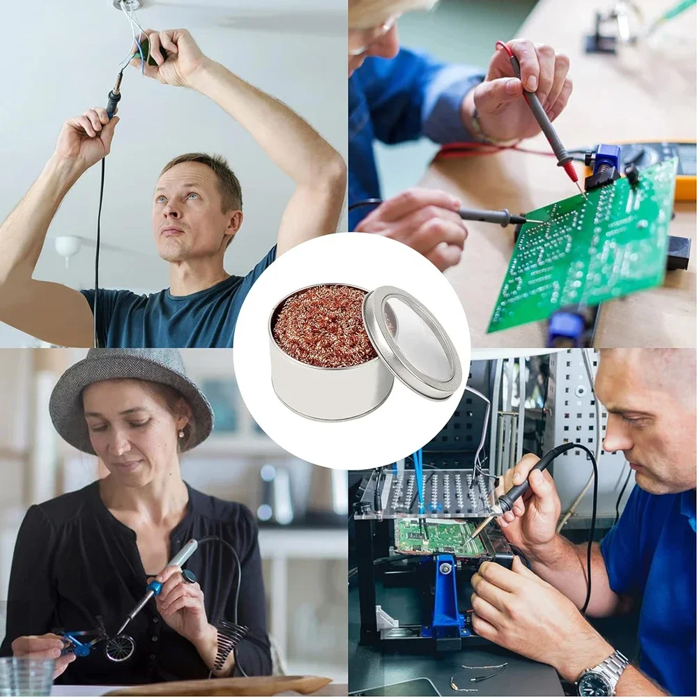Soldering Iron Cleaning Tool Cleaning Filter Repair Desoldering Iron Mesh Filter Clean Soldering Tip Copper Wire Cleaning Balls