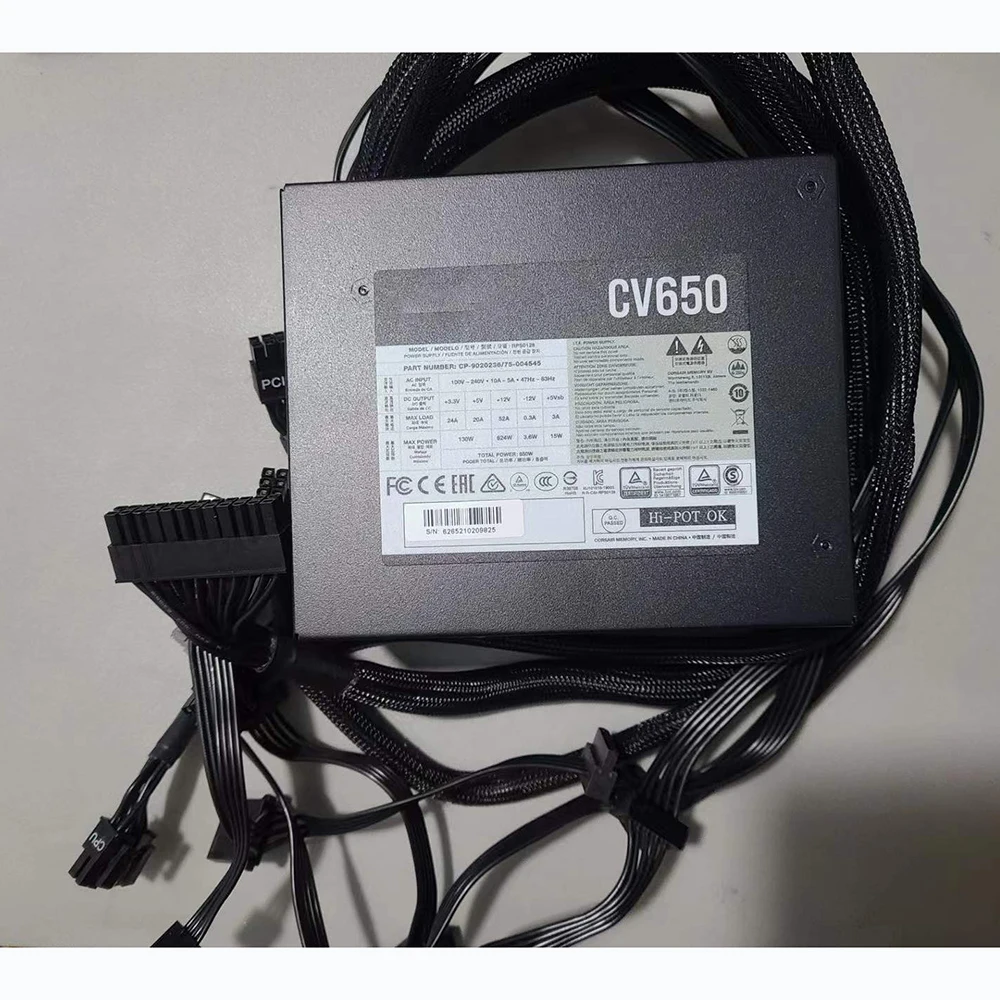 Corsair 마이닝 전원 공급 장치, 배송 전 100% 테스트, CV650 650W ATX