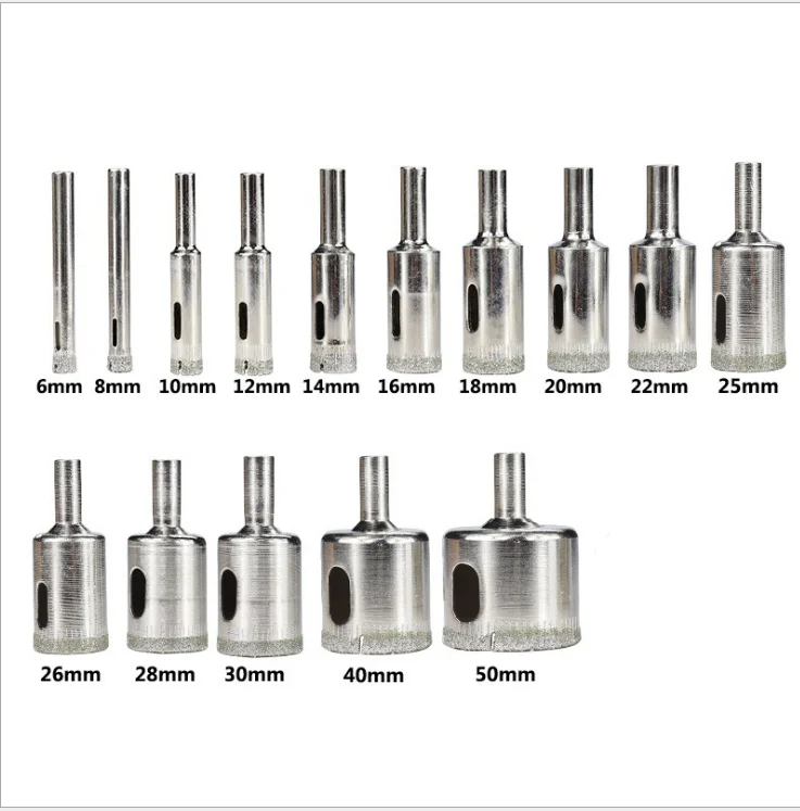 

15Pcs/Set Diamond Hole Saw Drill Bits Glass Ceramic Tile Saw Cutting Tool 6-50mm