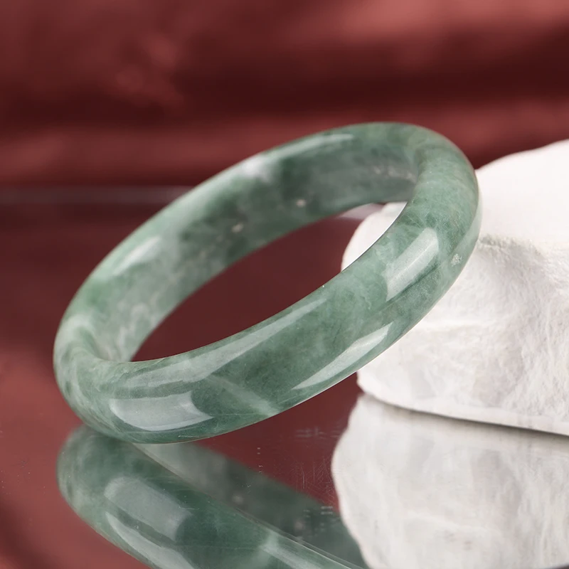 Green Jade Bangle Bracelet For Women