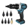 Powerful Brushless Electric Rivet Gun Machine Kit Rechargeable Automatic Rivet Nut Gun Riveting Tool Riveter Head M3-M12 1