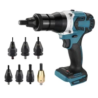 Powerful Brushless Electric Rivet Gun Machine Kit Rechargeable Automatic Rivet Nut Gun Riveting Tool Riveter Head M3-M12 1